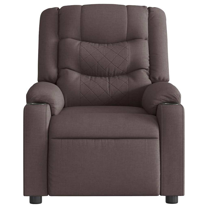 Fotoliu rabatabil electric, maro închis, material textil WALTI