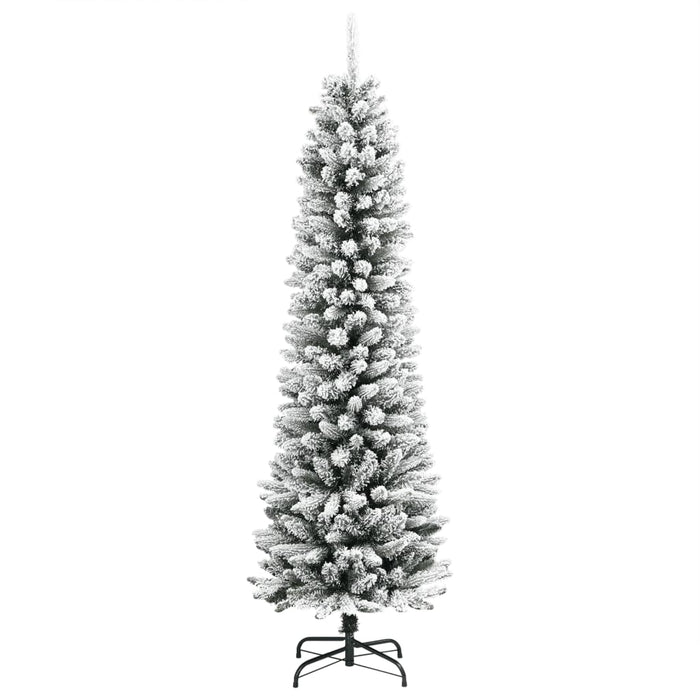 Brad de Crăciun artificial slim cu zăpadă pufoasă 210 cm PVC&PE WALTI