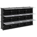 Organizator cub de depozitare cu uși, 12 cuburi, negru, PP - WALTI WALTI