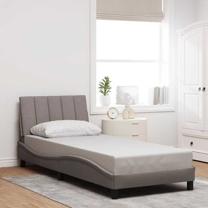 Cadru de pat fără saltea Hanko Taupe 80x200 cm țesătură WALTI