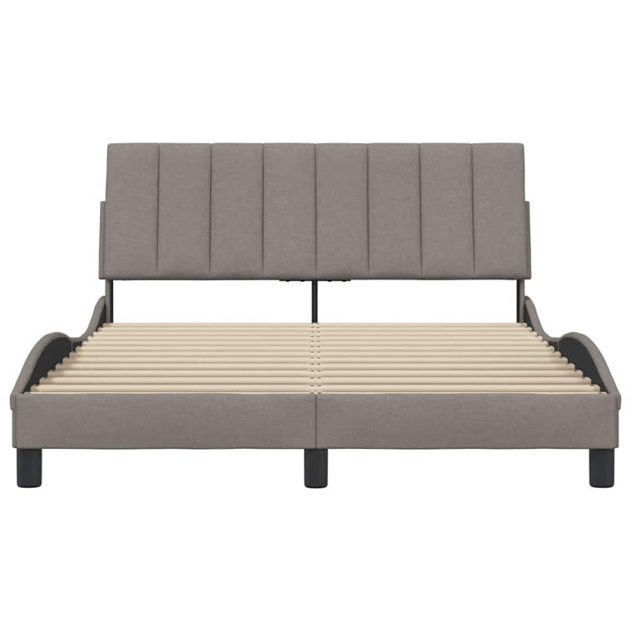 Cadru de pat fără saltea, Hanko, gri taupe, 120x200 cm, textil - WALTI WALTI