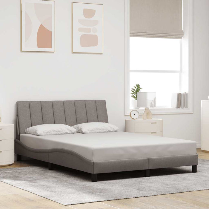Cadru de pat fără saltea, Hanko, gri taupe, 120x200 cm, textil - WALTI WALTI