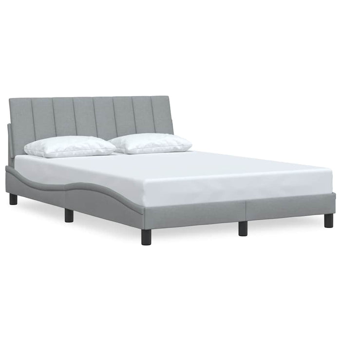 Cadru de pat fără saltea, Hanko, gri deschis, 140x190 cm, textil - WALTI WALTI