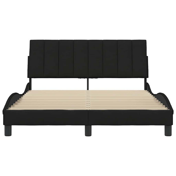Cadru de pat fără saltea, Hanko, negru, 140x190 cm, textil WALTI