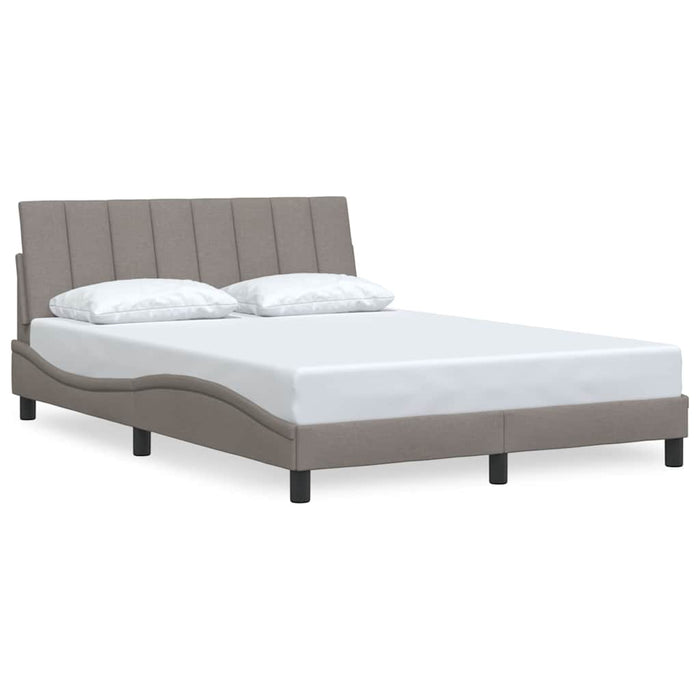 Cadru de pat fără saltea, Hanko, gri taupe, 140x190 cm, textil - WALTI WALTI