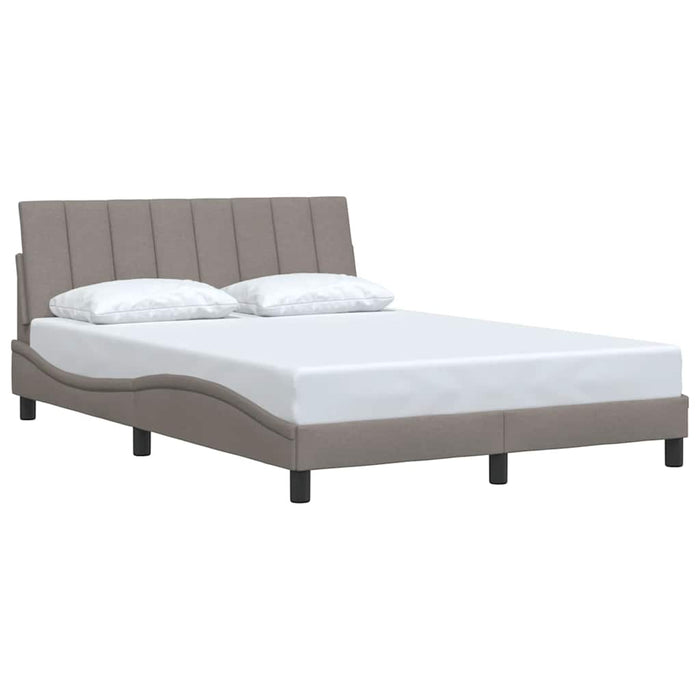 Cadru de pat fără saltea, Hanko, gri taupe, 140x190 cm, textil - WALTI WALTI
