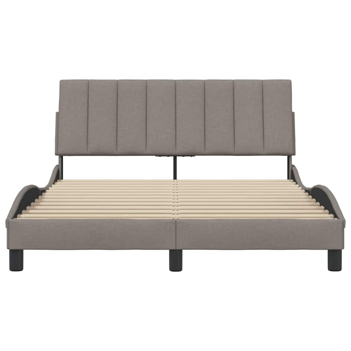 Cadru de pat fără saltea, Hanko, gri taupe, 140x190 cm, textil - WALTI WALTI
