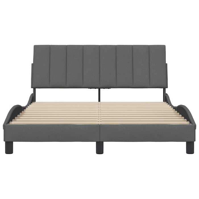 Cadru de pat fără saltea, gri închis, 140x200 cm, textil - WALTI WALTI