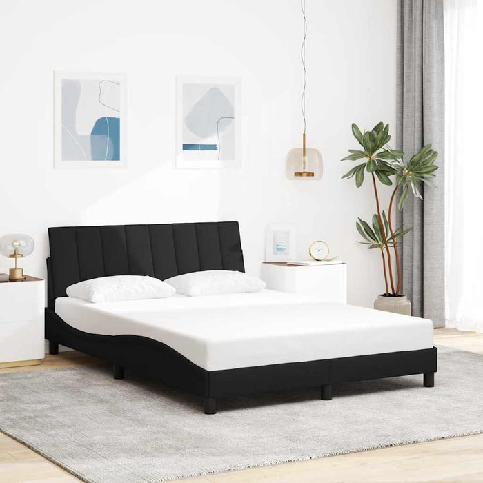 Cadru de pat fără saltea, Hanko, negru, 140x200 cm, textil WALTI