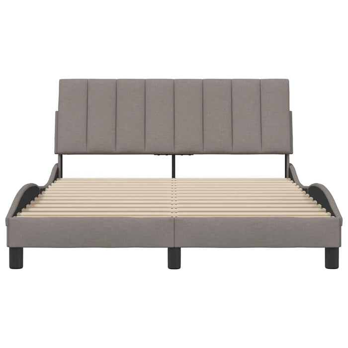 Cadru de pat fără saltea, Hanko, gri taupe, 140x200 cm, textil - WALTI WALTI