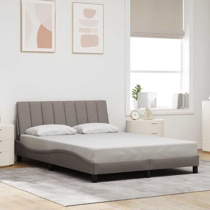 Cadru de pat fără saltea, Hanko, gri taupe, 140x200 cm, textil - WALTI WALTI