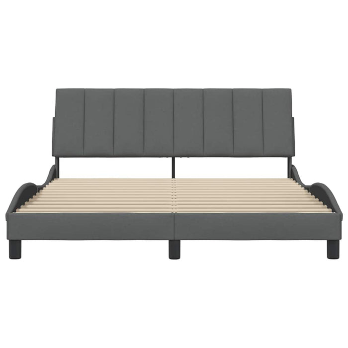 Cadru de pat fără saltea, gri închis, 160x200 cm, textil - WALTI WALTI