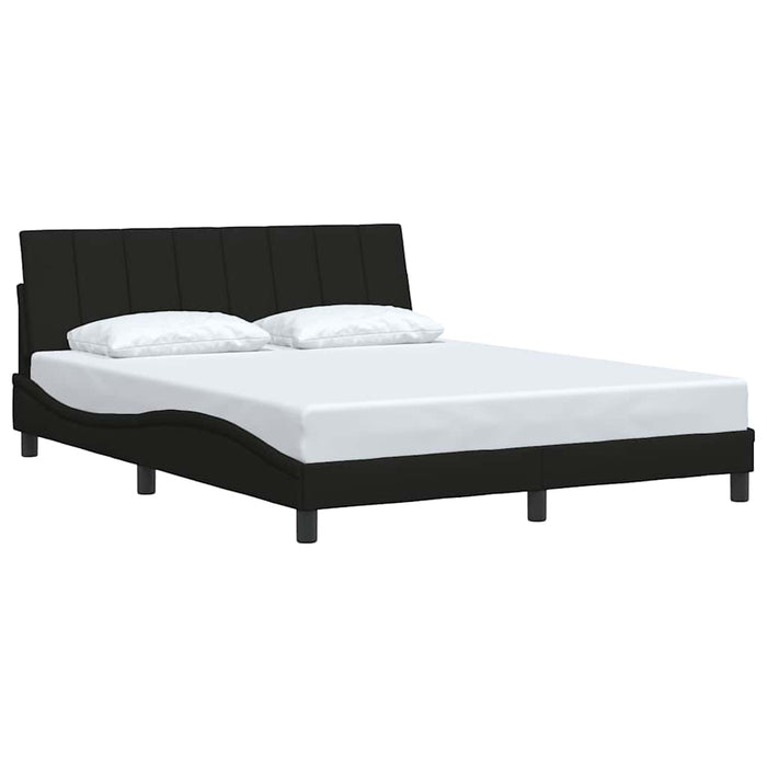 Cadru de pat fără saltea, Hanko, negru, 160x200 cm, textil - WALTI WALTI
