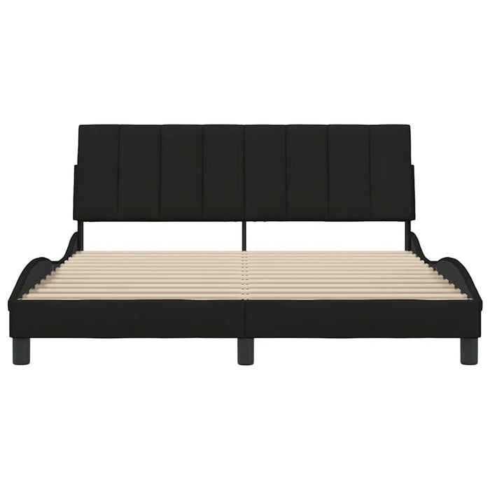 Cadru de pat fără saltea, Hanko, negru, 160x200 cm, textil - WALTI WALTI