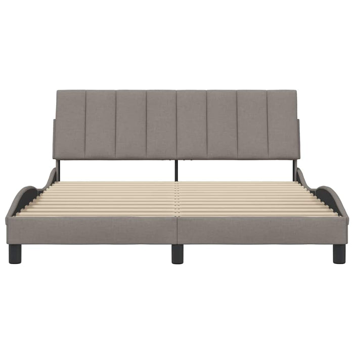 Cadru de pat fără saltea, Hanko, gri taupe, 160x200 cm, textil - WALTI WALTI
