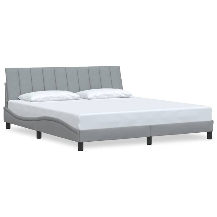 Cadru de pat fără saltea, gri deschis, 180x200 cm, textil - WALTI WALTI