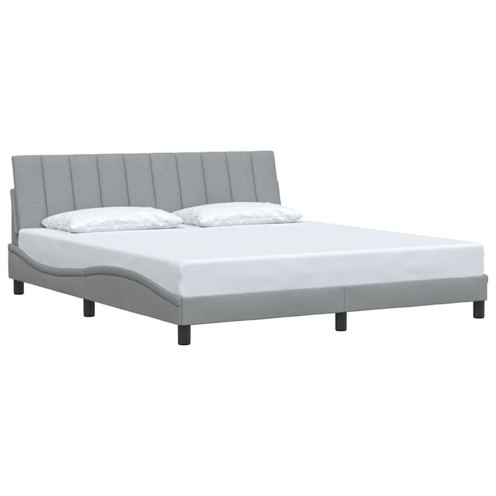 Cadru de pat fără saltea, gri deschis, 180x200 cm, textil - WALTI WALTI