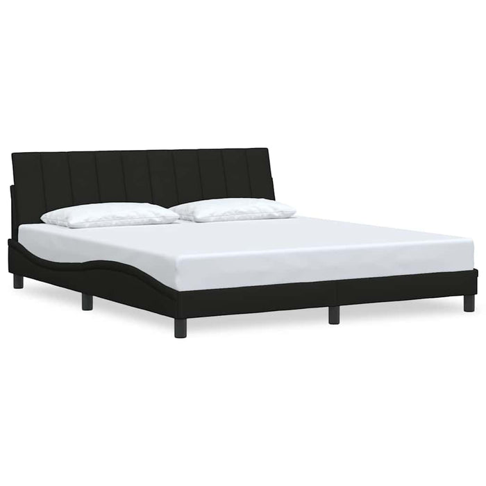 Cadru de pat fără saltea, Hanko, negru, 180x200 cm, textil WALTI
