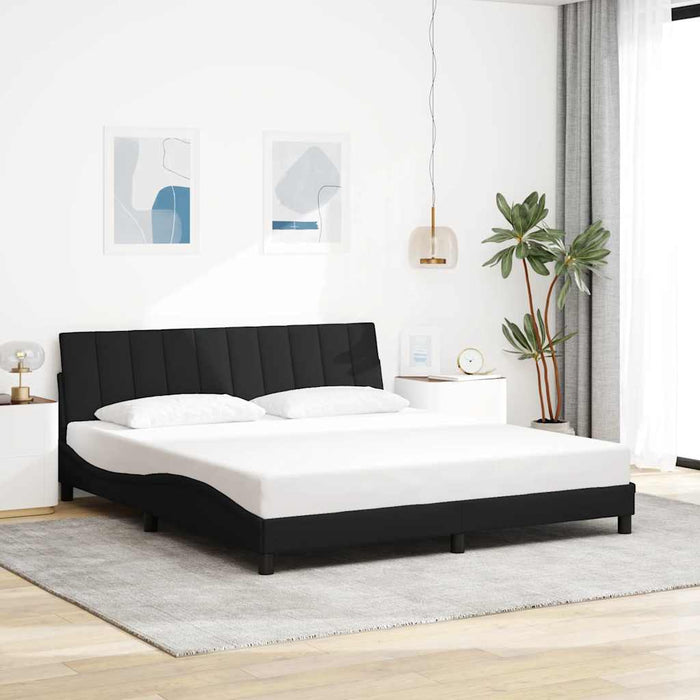 Cadru de pat fără saltea, Hanko, negru, 180x200 cm, textil WALTI