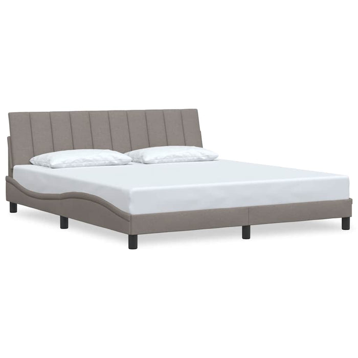 Cadru de pat fără saltea, Hanko, gri taupe, 180x200 cm, textil WALTI