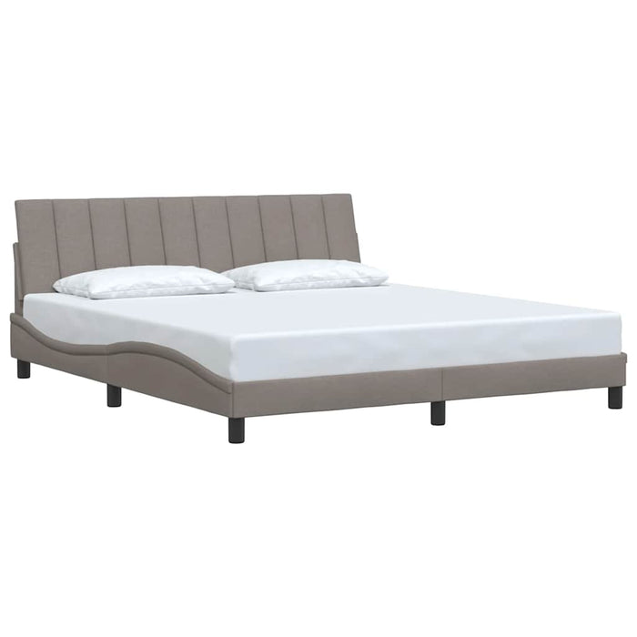 Cadru de pat fără saltea, Hanko, gri taupe, 180x200 cm, textil WALTI