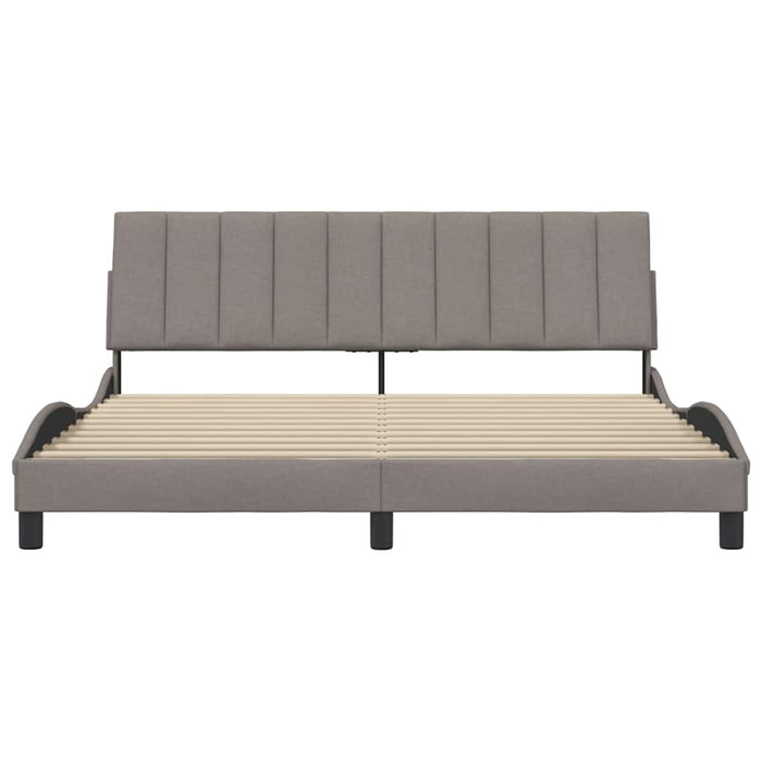 Cadru de pat fără saltea, Hanko, gri taupe, 180x200 cm, textil WALTI