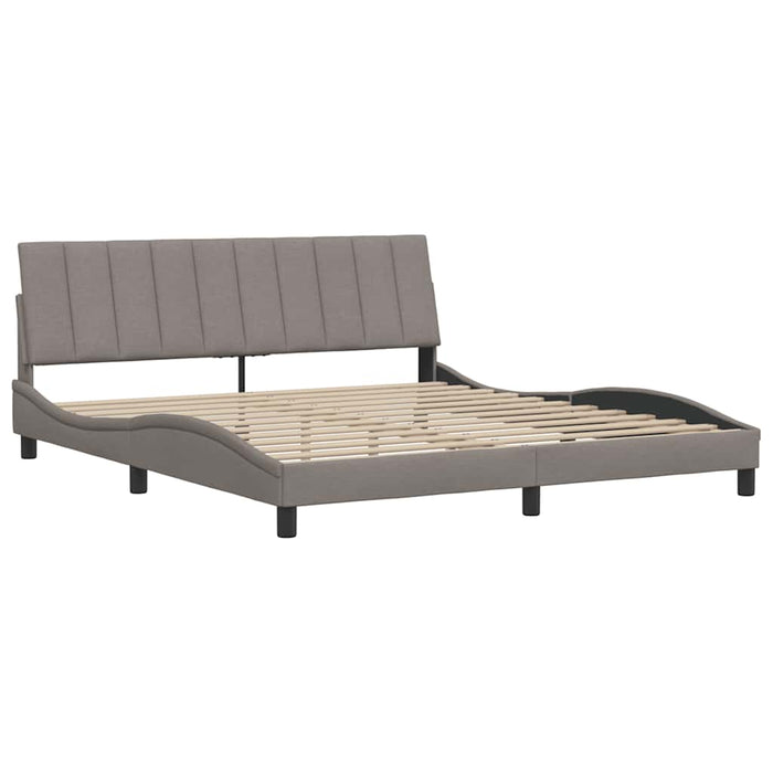 Cadru de pat fără saltea, Hanko, gri taupe, 180x200 cm, textil WALTI