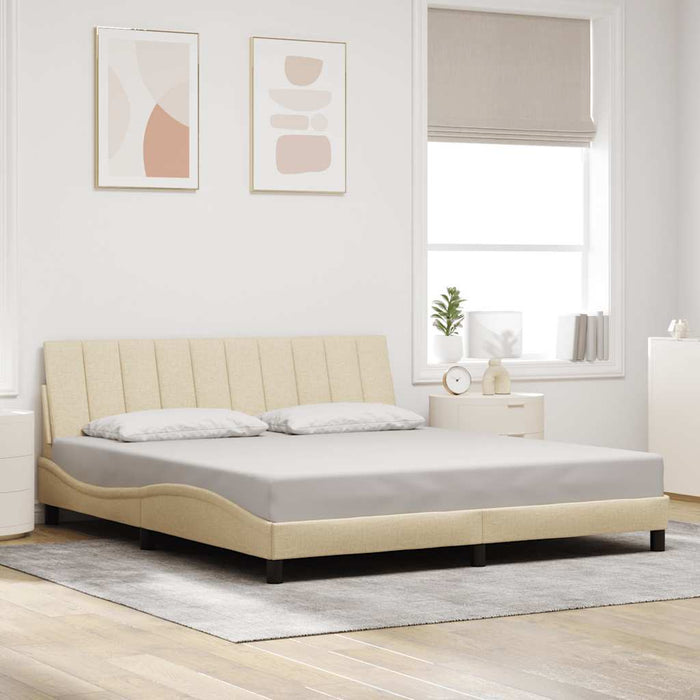 Cadru de pat fără saltea, Hanko, crem, 180x200 cm, textil WALTI