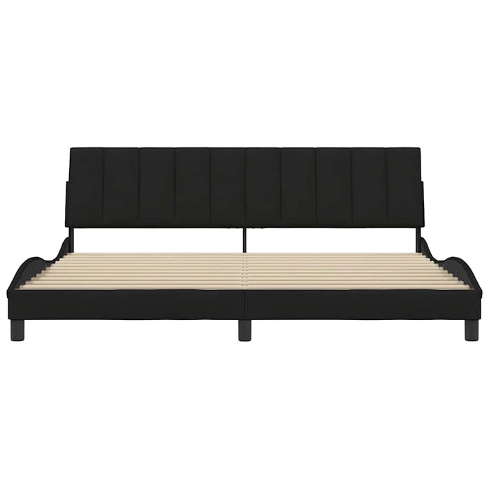 Cadru de pat fără saltea, negru, 200x200 cm, textil - WALTI WALTI