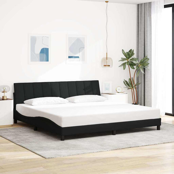 Cadru de pat fără saltea, negru, 200x200 cm, textil - WALTI WALTI