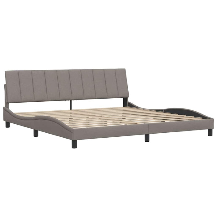 Cadru de pat fără saltea, Hanko, gri taupe, 200x200 cm, textil WALTI
