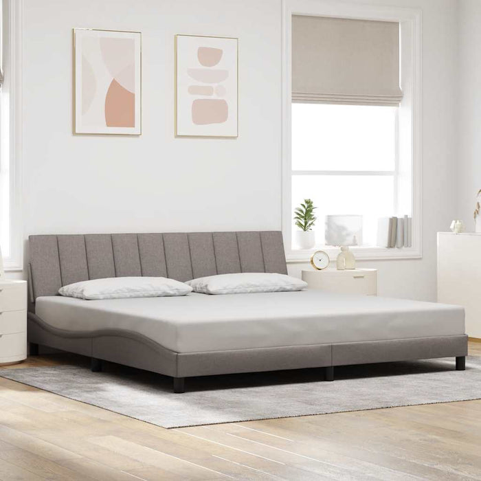 Cadru de pat fără saltea, Hanko, gri taupe, 200x200 cm, textil WALTI