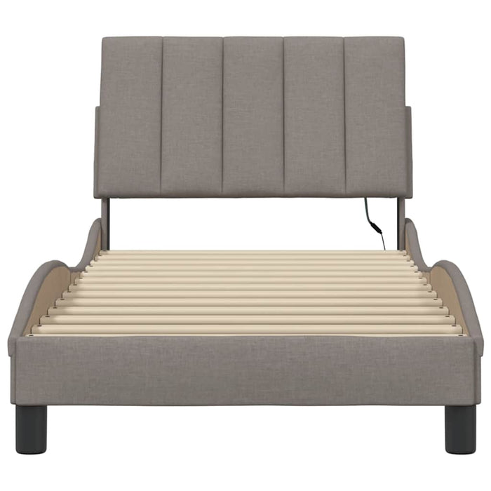 Cadru de pat fără saltea Hanko Taupe 80x200 cm țesătură - WALTI WALTI
