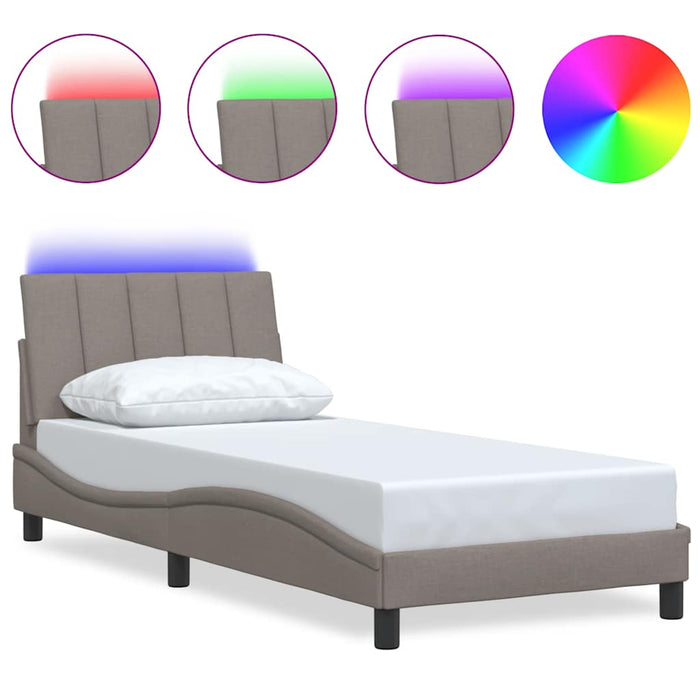 Cadru de pat fără saltea Hanko Taupe 90x190 cm Stofa - WALTI WALTI