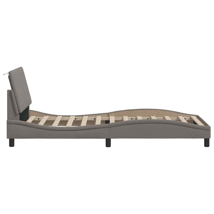 Cadru de pat fără saltea Hanko Taupe 90x190 cm Stofa - WALTI WALTI