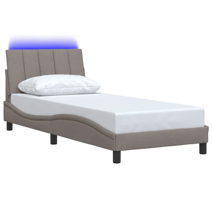 Cadru de pat fără saltea Hanko Taupe 90x200 cm țesătură - WALTI WALTI