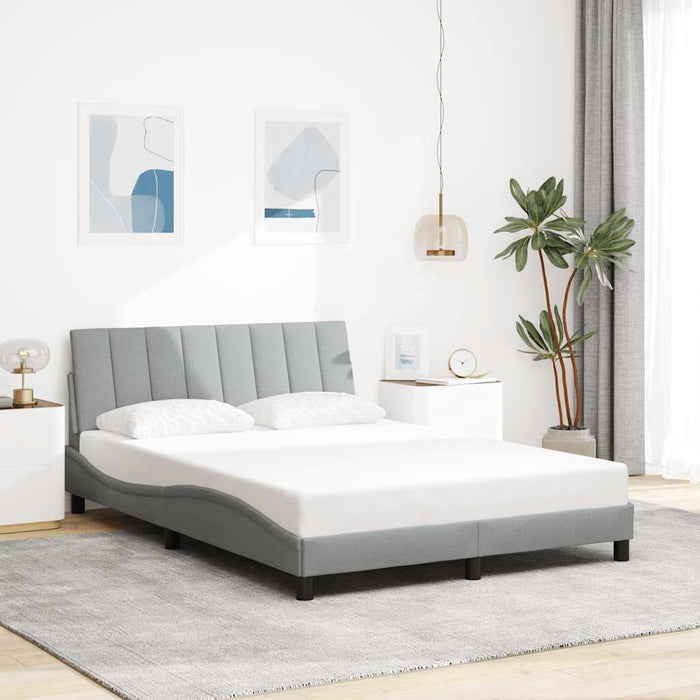 Cadru de pat fără saltea, Hanko, gri deschis, 120x200 cm, textil - WALTI WALTI