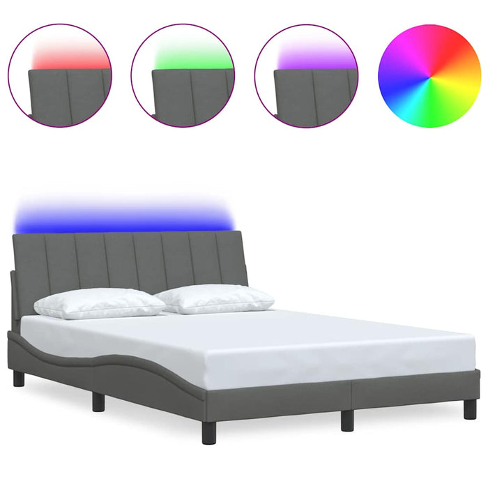 Cadru de pat fără saltea, gri închis, 120x200 cm, textil - WALTI WALTI