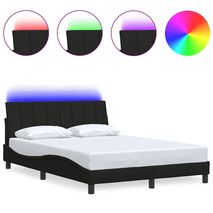 Cadru de pat fără saltea, negru, 120x200 cm, textil - WALTI WALTI