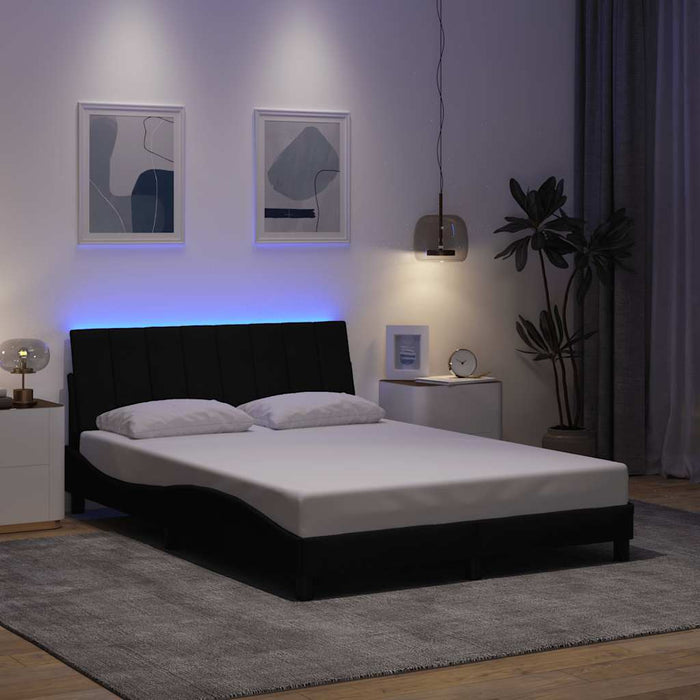 Cadru de pat fără saltea, negru, 120x200 cm, textil - WALTI WALTI