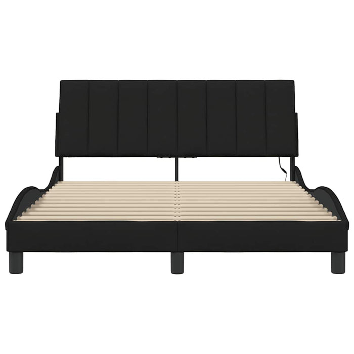 Cadru de pat fără saltea, negru, 120x200 cm, textil - WALTI WALTI