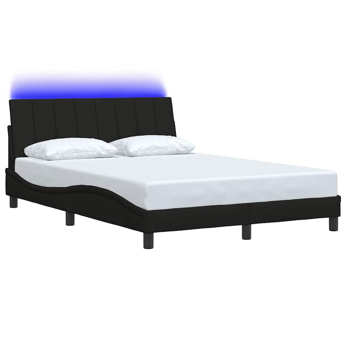 Cadru de pat fără saltea, Hanko, negru, 140x190 cm, textil - WALTI WALTI