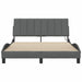 Cadru de pat fără saltea, gri închis, 140x200 cm, textil - WALTI WALTI
