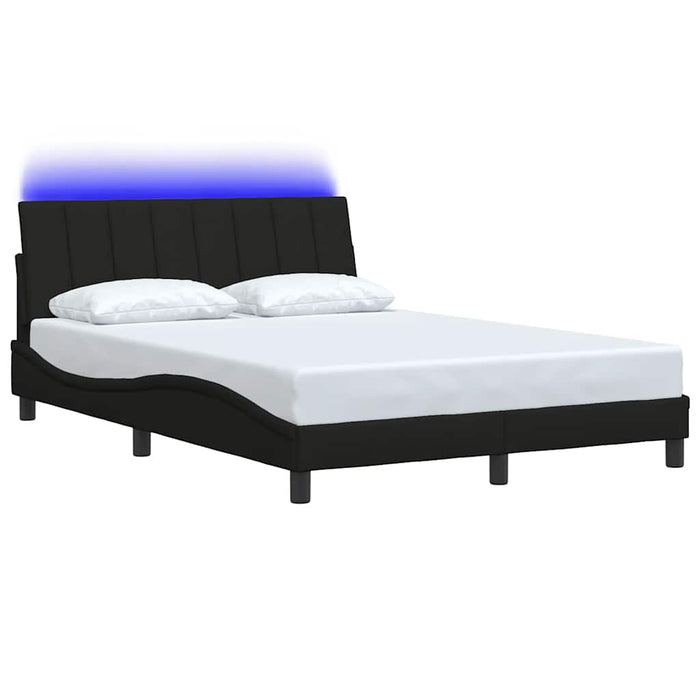 Cadru de pat fără saltea, Hanko, negru, 140x200 cm, textil - WALTI WALTI