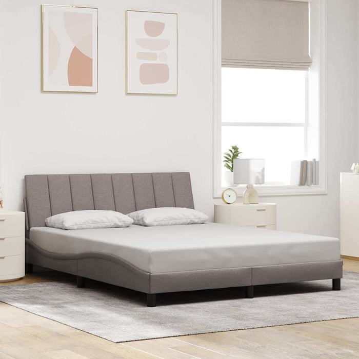 Cadru de pat fără saltea, Hanko, gri taupe, 160x200 cm, textil - WALTI WALTI