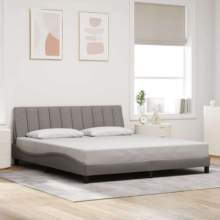 Cadru de pat fără saltea, Hanko, gri taupe, 180x200 cm, textil WALTI