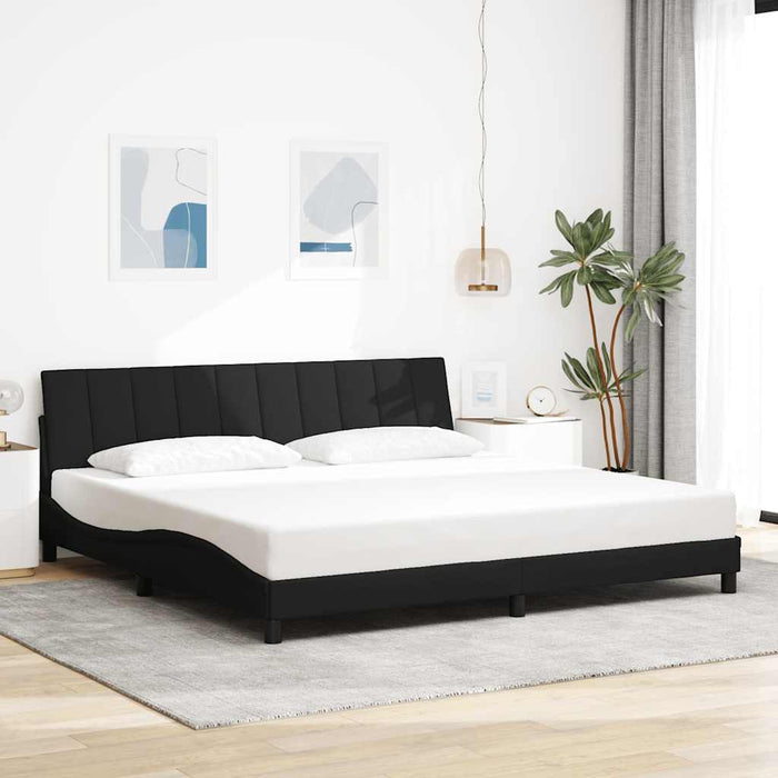 Cadru de pat fără saltea, negru, 200x200 cm, textil - WALTI WALTI
