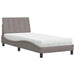 Pat cu saltea, Hanko, gri taupe, 80x200 cm, textil - WALTI WALTI