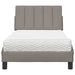 Pat cu saltea, Hanko, gri taupe, 80x200 cm, textil - WALTI WALTI