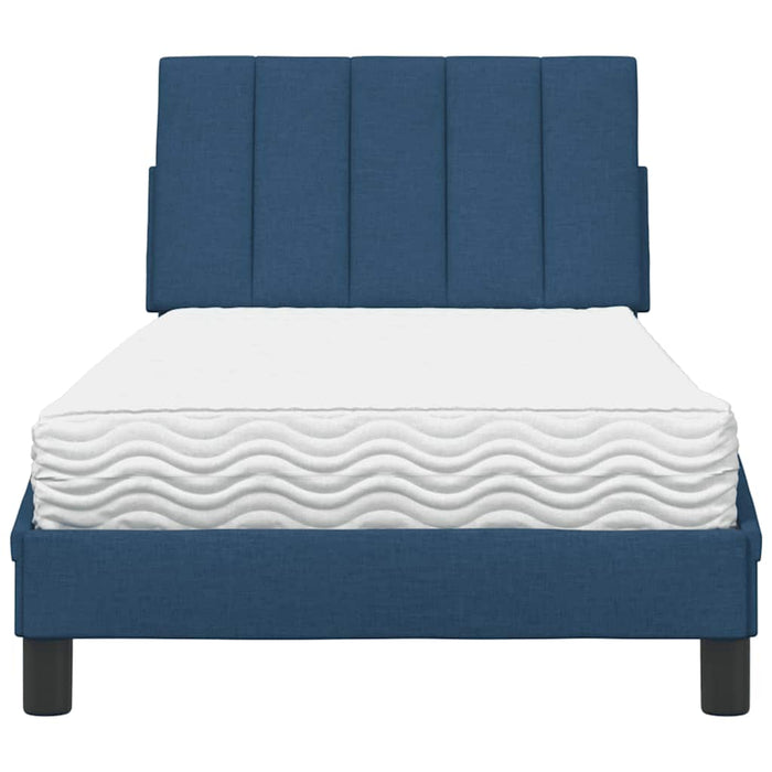 Pat cu saltea, Hanko, albastru, 80x200 cm, textil - WALTI WALTI